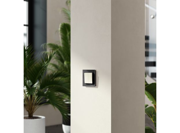 Перекрестный переключатель двухклавишный (слоновая кость) W1123003