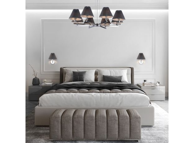 Подвесная люстра с декоративными абажурами 60136/8 хром/графит