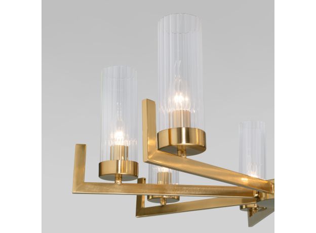 Подвесная люстра со стеклянными плафонами 60133/8 латунь