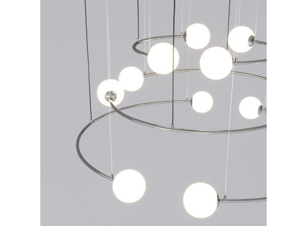 Подвесной светильник в стиле лофт 360/12 хром