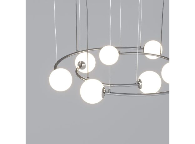 Подвесной светильник со стеклянными плафонами 360/8 хром