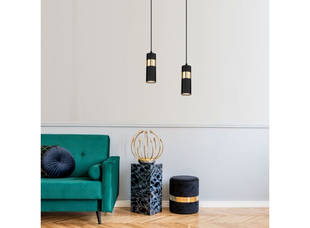 Подвесной светильник 50096/1 черный/золото