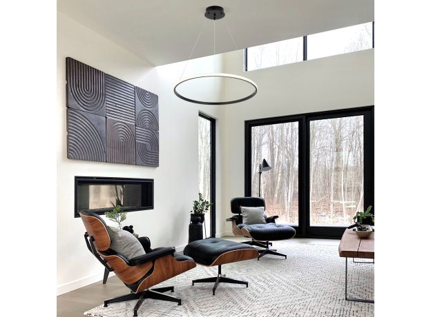 Подвесной светодиодный светильник с пультом управления 90264/1 черный