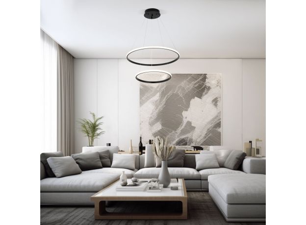 Подвесной светодиодный светильник с пультом управления 90264/2 черный