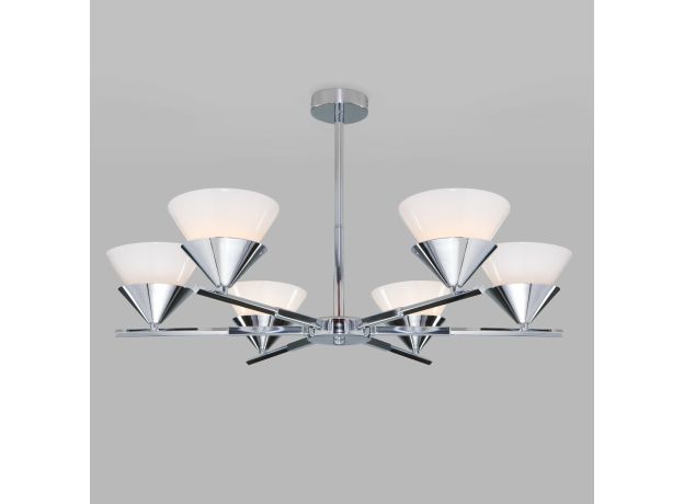 Потолочная люстра с плафонами 70138/6 хром