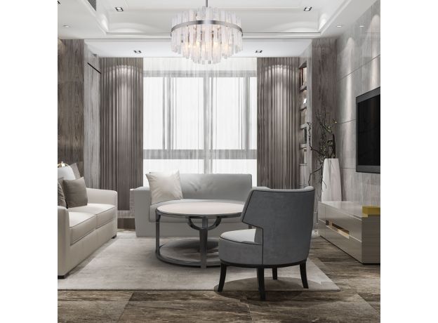 Потолочная люстра Умный дом 367/9 Smart никель