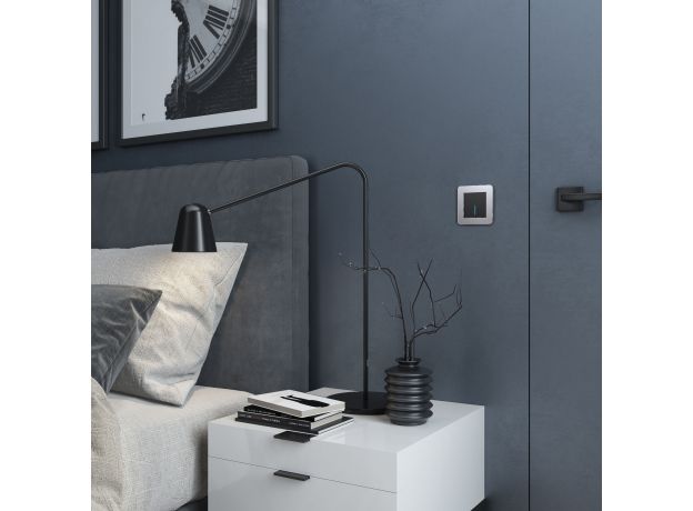 Рамка из металла на 1 пост Platinum алюминий W0012606