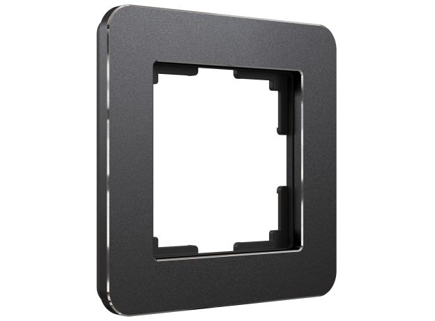 Рамка из металла на 1 пост Platinum черный алюминий W0012608