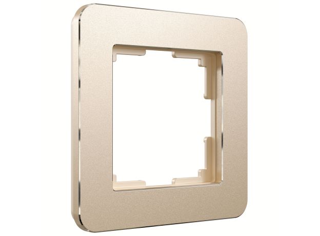 Рамка из металла на 1 пост Platinum шампань W0012611