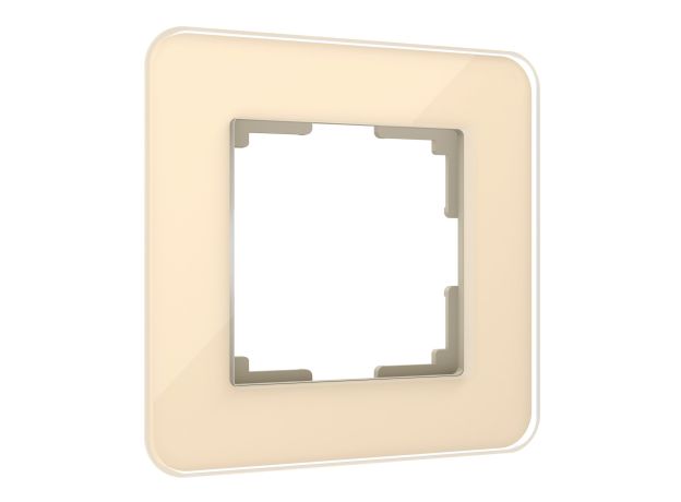 Рамка из стекла на 1 пост Elite айвори W0012443