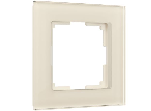 Рамка из стекла на 1 пост Favorit молочный W0011141