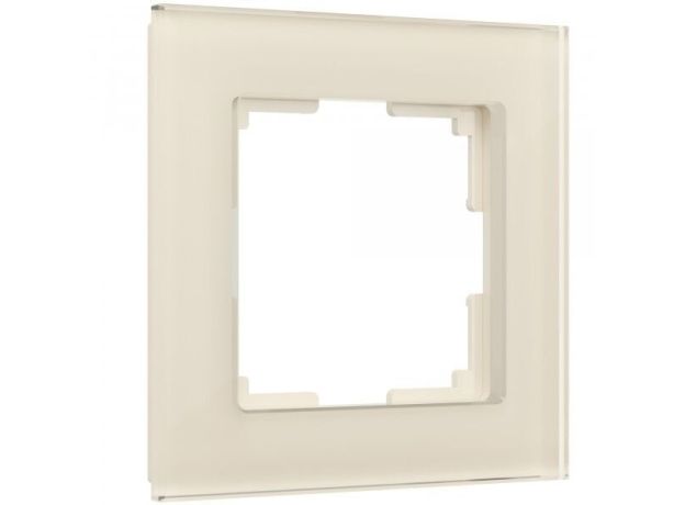 Рамка из стекла на 1 пост Favorit молочный W0011141