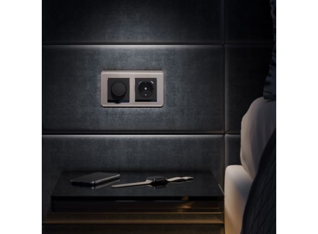 Рамка из стекла на 2 поста Elite дымчатый W0022417