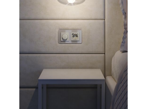 Рамка из стекла на 2 поста Elite дымчатый W0022417