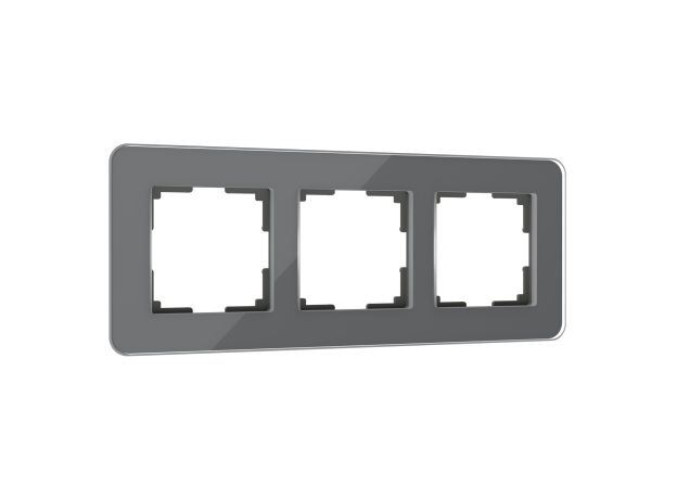 Рамка из стекла на 3 поста Elite графит W0032440