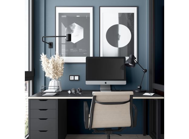 Рамка из металла на 2 поста Platinum черный W0022608