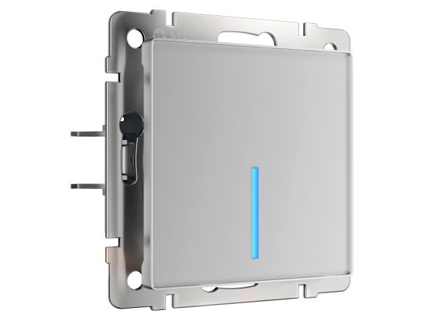 Сенсорный выключатель одноклавишный с подсветкой 1000 Вт серебряный W4510006