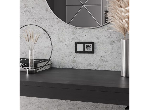 Сенсорный выключатель одноклавишный с подсветкой 1000 Вт серебряный W4510006