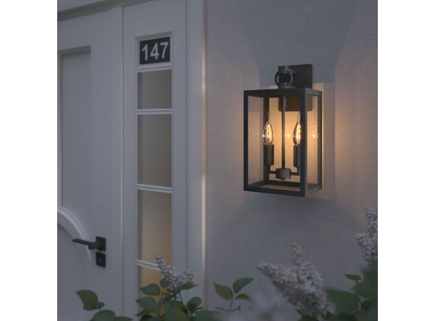 Уличный настенный светильник Candle D 35150/D темно-серый