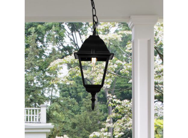 Уличный подвесной светильник Fuga H черный 35148/H