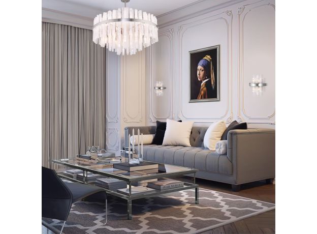 Умная потолочная люстра 367/12 Smart никель