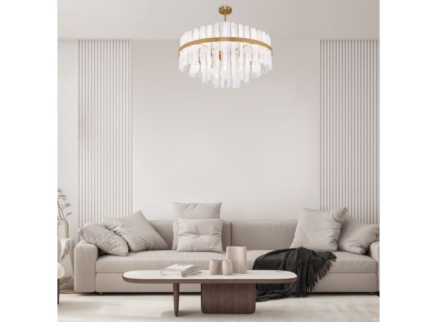 Умная потолочная люстра 368/12 Smart латунь