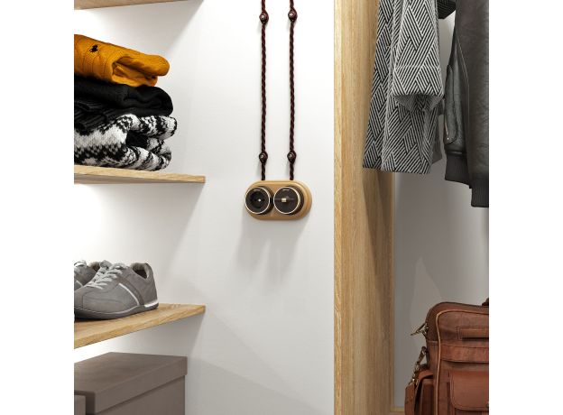 Выключатель на 4 положения двухклавишный Vintage мокко матовый/хром W5822052