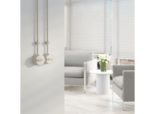 Выключатель на 4 положения двухклавишный Vintage слоновая кость матовый/хром W5822055