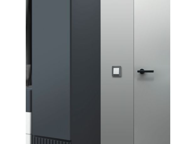 Выключатель одноклавишный проходной (белый матовый) W1112061