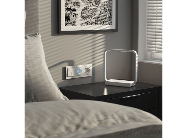 Выключатель одноклавишный с подсветкой (белый матовый) W1110161