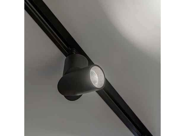 Встраиваемый однофазный шинопровод 1 метр черный (с вводом питания и заглушкой) 85082/00