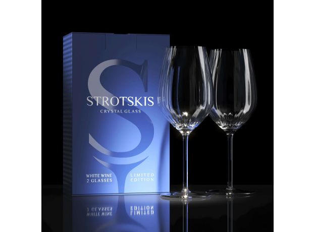 Хрустальные бокалы Strotskis Adajio, белое вино (2 шт.) 0602/2