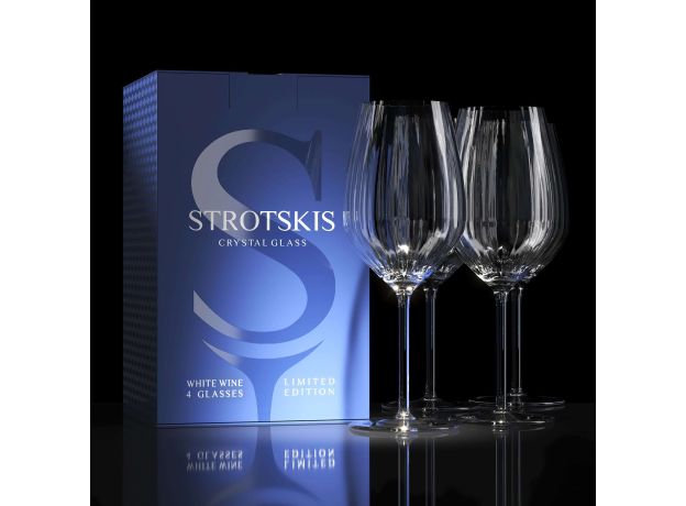 Хрустальные бокалы Strotskis Adajio, белое вино (4 шт.) 0602/4