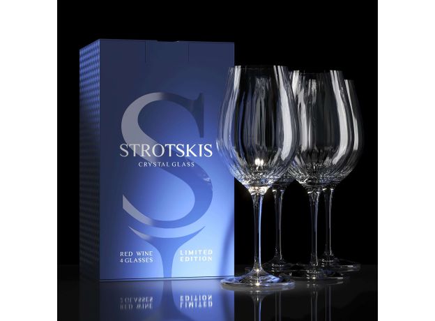 Хрустальные бокалы Strotskis Adajio, красное вино (4 шт.) 0601/4