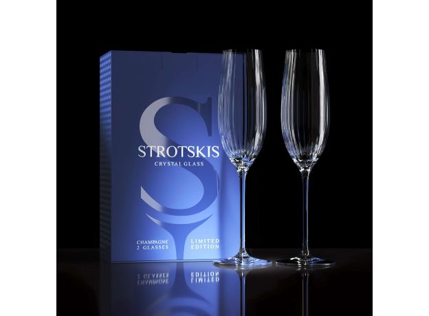 Хрустальные бокалы Strotskis Adajio, шампанское (2 шт.) 0603/2