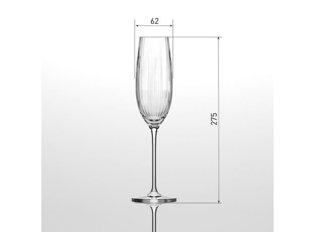 Хрустальные бокалы Strotskis Adajio, шампанское (4 шт.) 0603/4