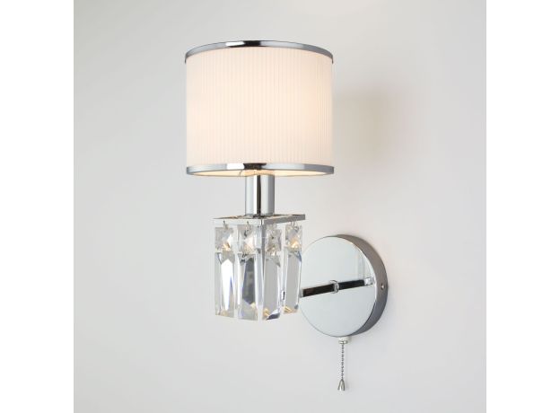 Настенный светильник с абажуром 10099/1 хром