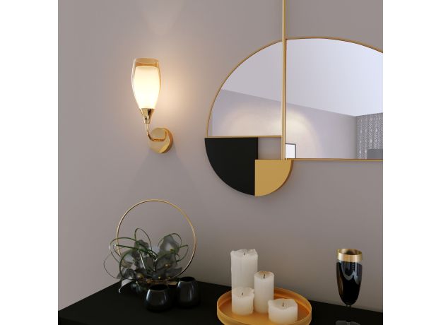 Настенный светильник со стеклянным плафоном 50285/1 золото