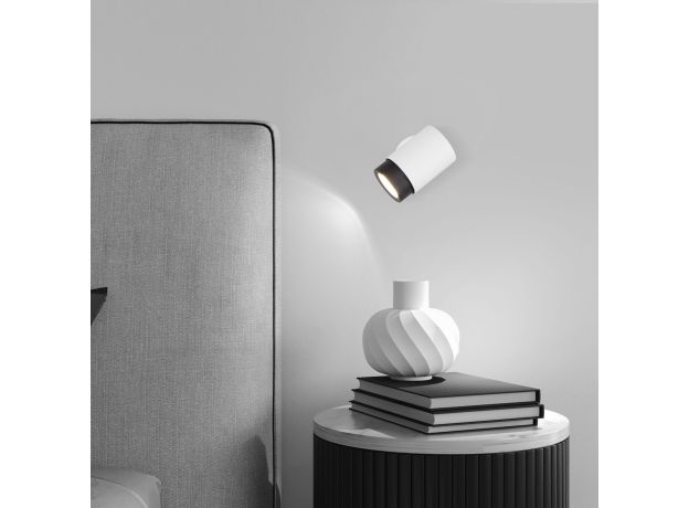 Настенный светильник 20124/1 белый/ черный