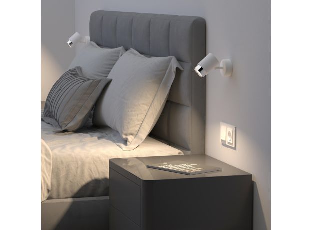 Настенный светильник 20124/1 белый/ хром