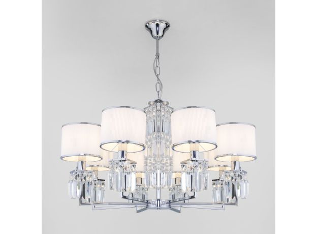 Подвесная люстра с абажурами 10099/8 хром