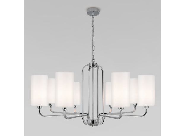 Подвесная люстра с абажурами 60128/8 хром