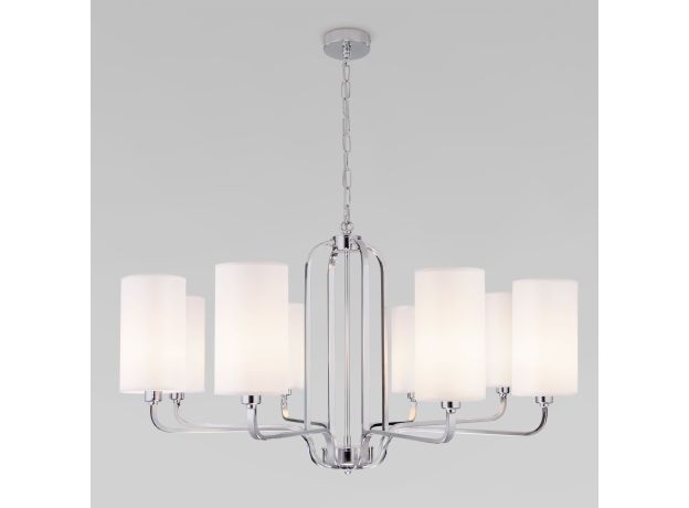 Подвесная люстра с абажурами 60128/8 хром