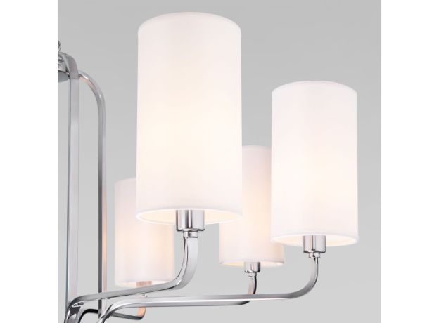 Подвесная люстра с абажурами 60128/8 хром