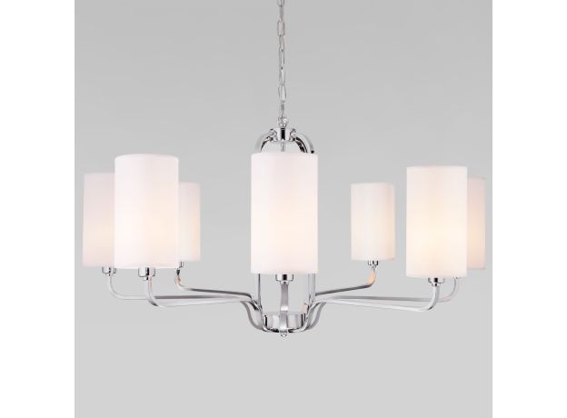 Подвесная люстра с абажурами 60128/8 хром