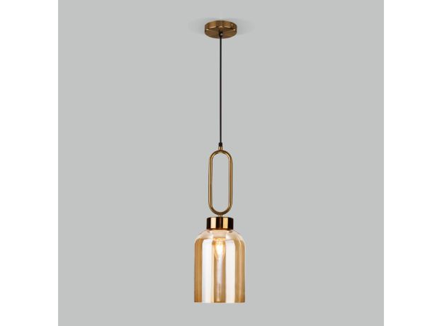 Подвесной светильник со стеклянным плафоном 50229/1 янтарный