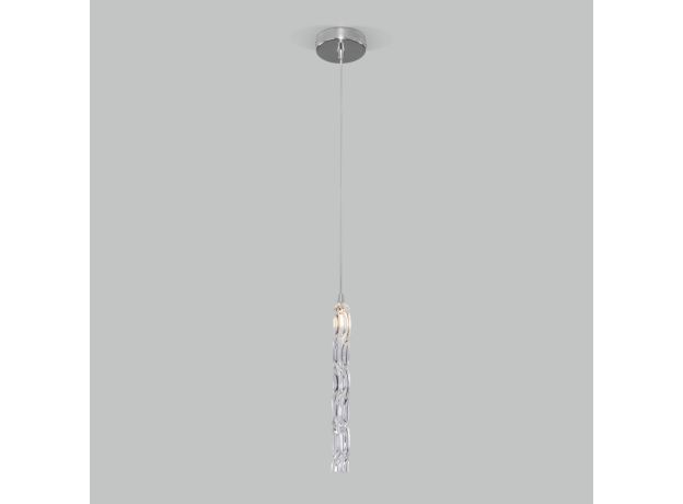 Подвесной светильник со стеклянным плафоном 50381/1 хром