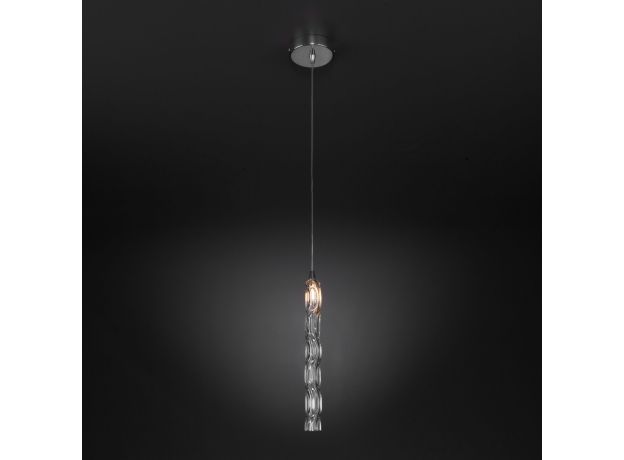 Подвесной светильник со стеклянным плафоном 50381/1 хром