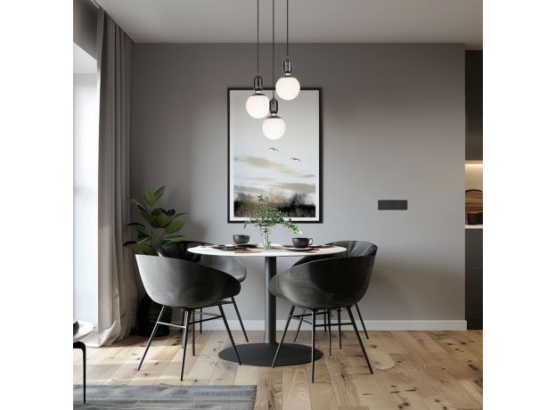 Подвесной светильник со стеклянными плафонами 50151/3 черный жемчуг