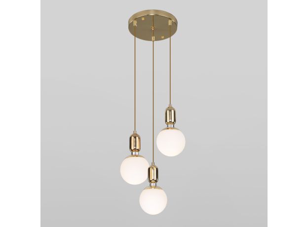 Подвесной светильник со стеклянными плафонами 50151/3 золото